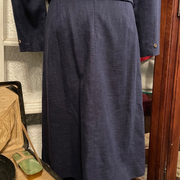 Blue Jacket and Skirt with Elk Bone Buttons by Your Sixth Sense - Picture 6 of 10